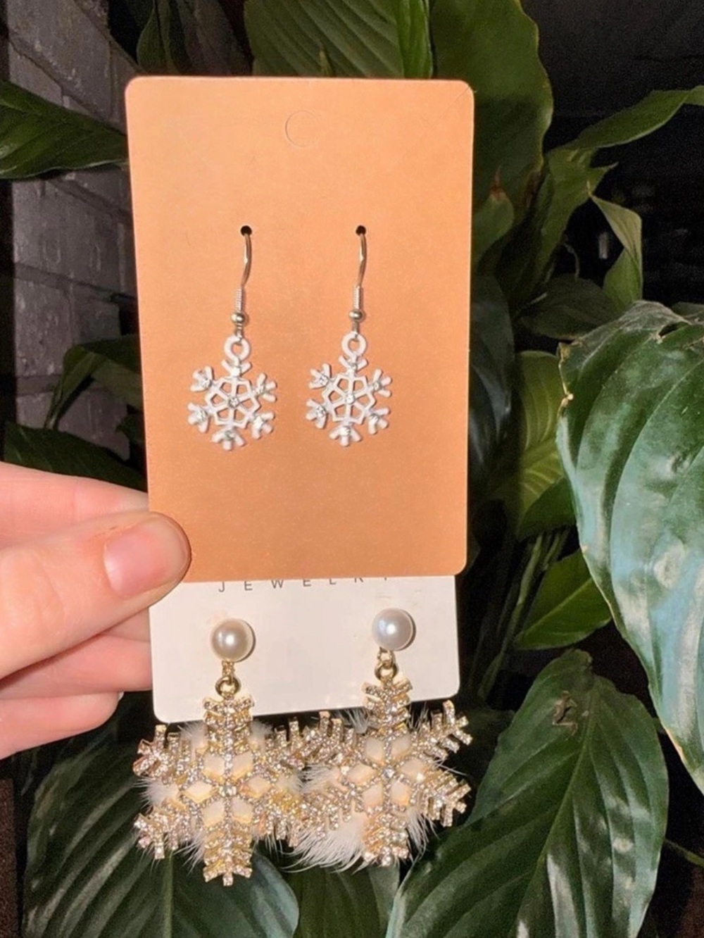 Snowflake & Statement Drop Earrings